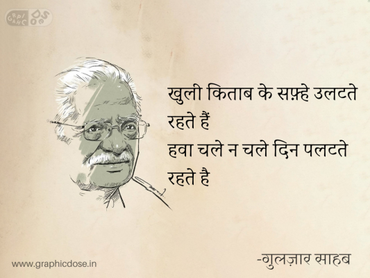 खुली किताब के सफ़्हे उलटते रहते हैं
हवा चले न चले दिन पलटते रहते है