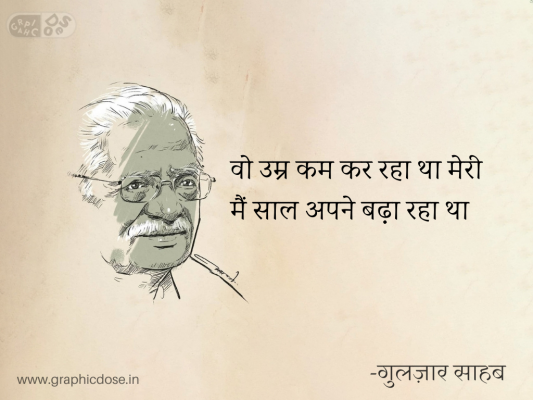 वो उम्र कम कर रहा था मेरी
मैं साल अपने बढ़ा रहा था