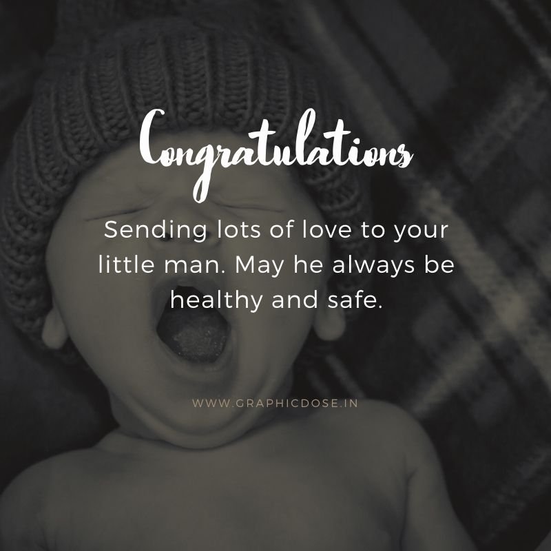 Warm congratulations on new baby boy born card for new parents