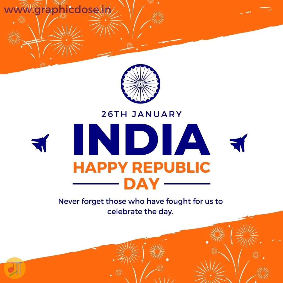 Tricolor patriotic Republic Day design with Ashok Chakra