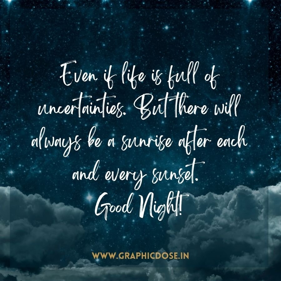 Hope quote reminding that sunrise always follows sunset