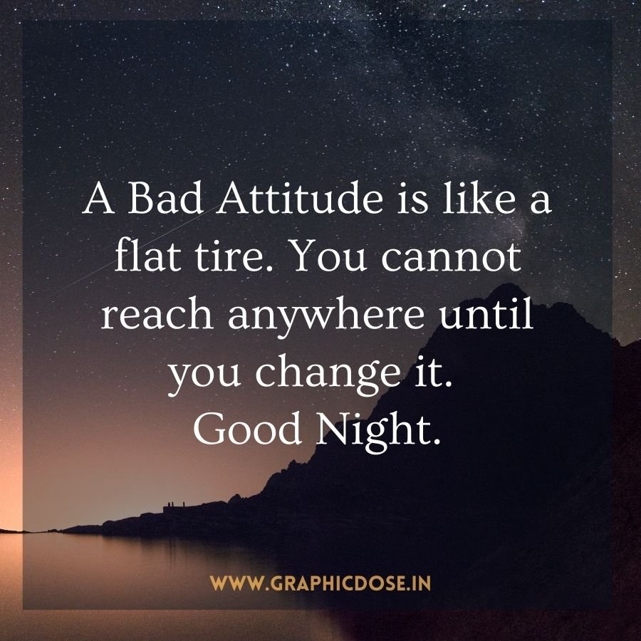 Quote comparing bad attitude to flat tire