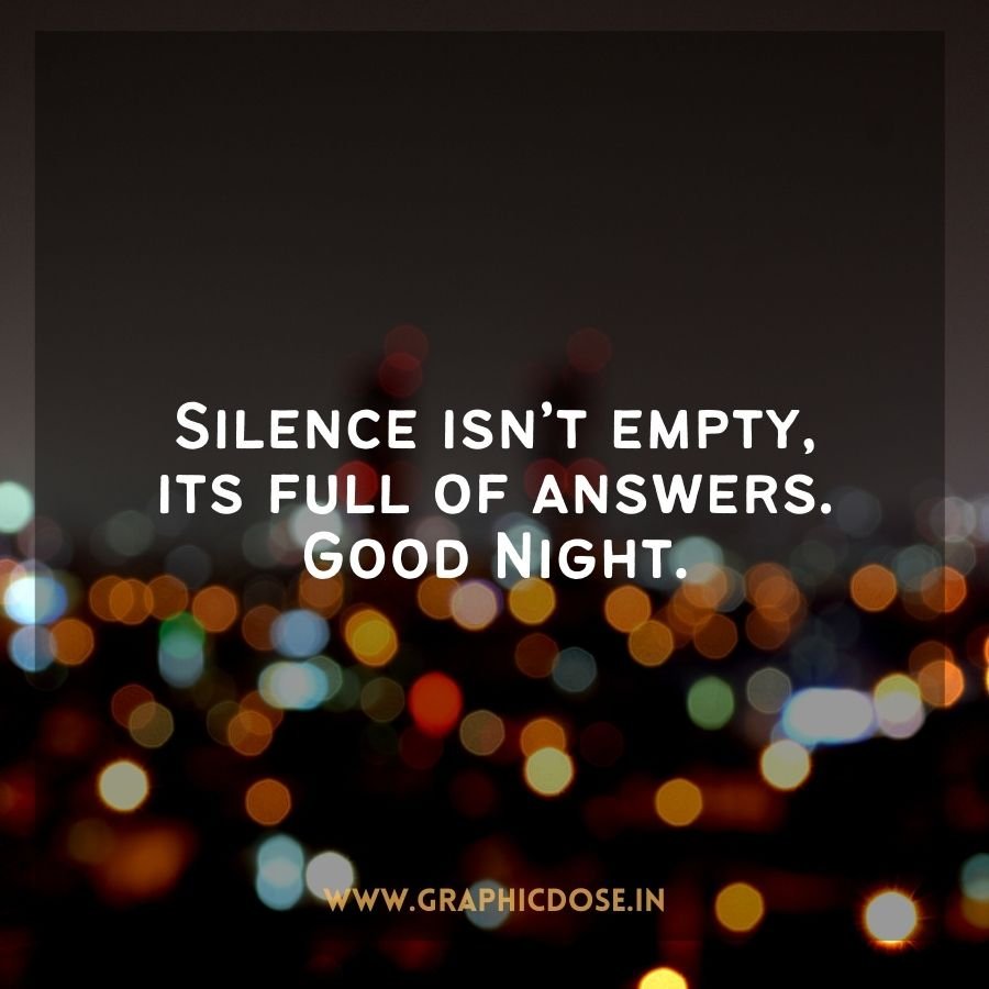 Quote on silence being full of profound answers