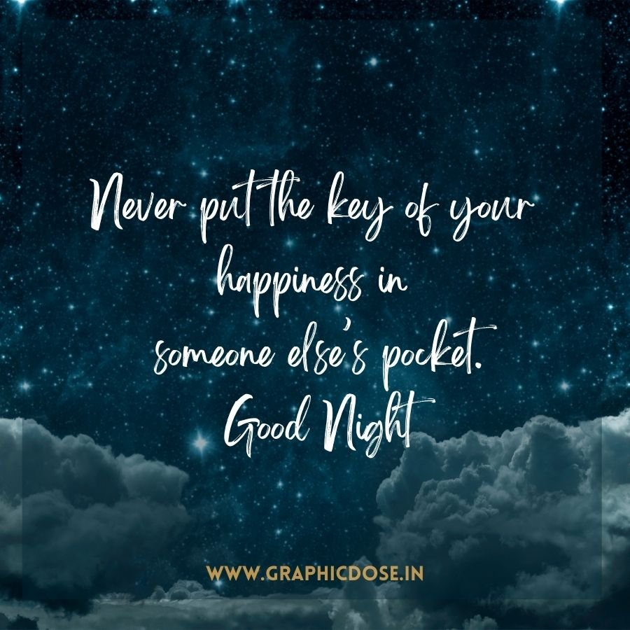 Quote advising never to place the key of your happiness in someone else's pocket