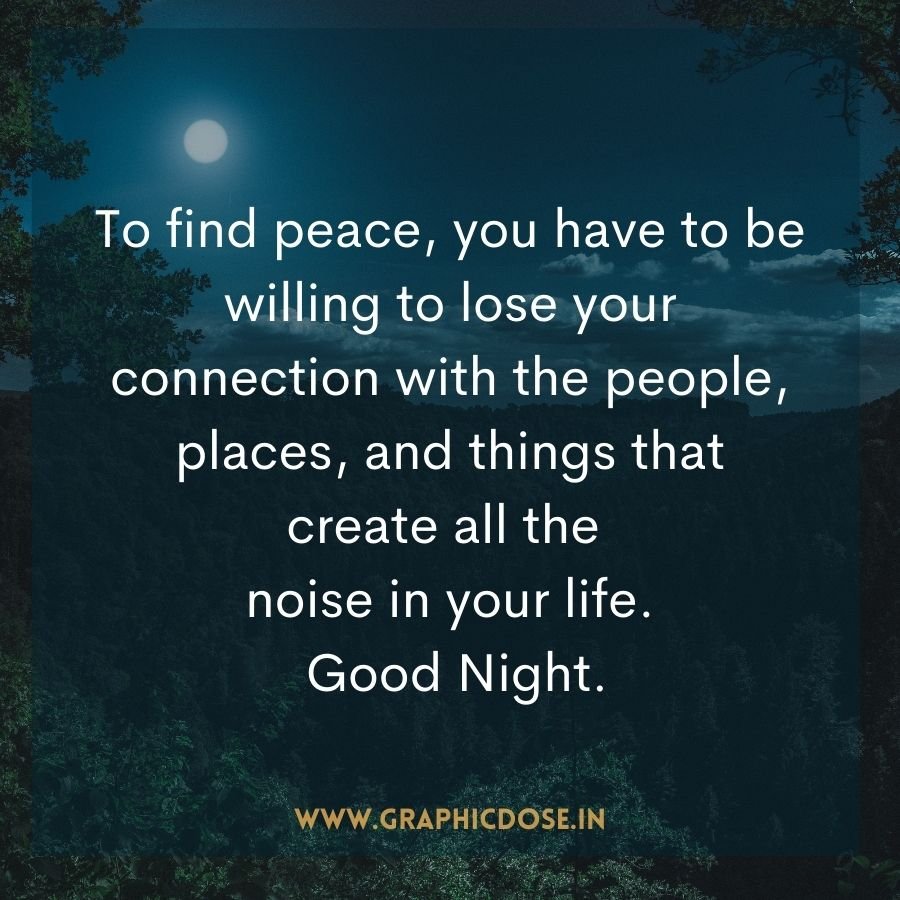 Quote on finding peace by letting go of noise and drama