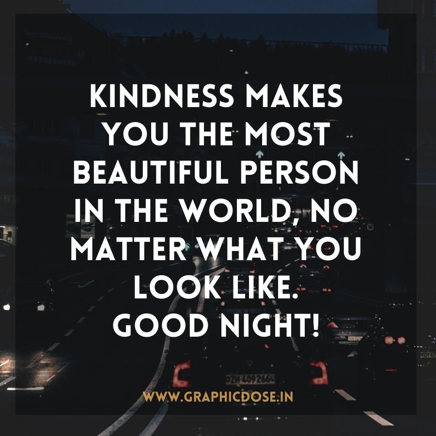 Inspirational quote on kindness making you beautiful