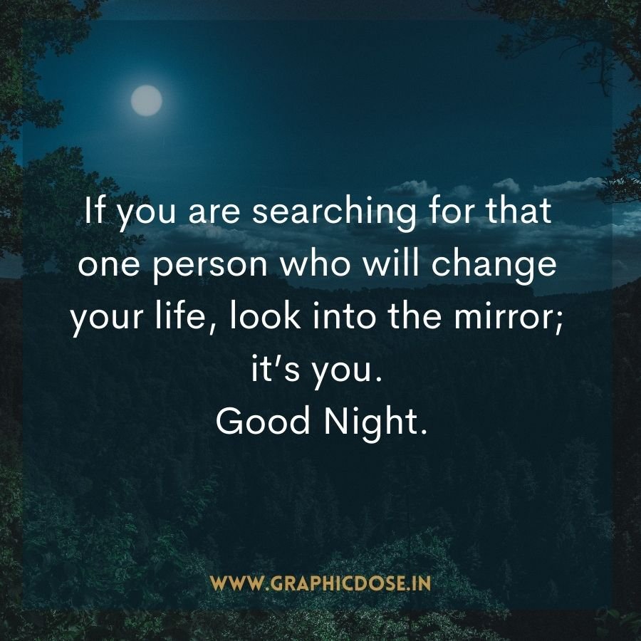 Self-empowerment quote on looking into the mirror for change