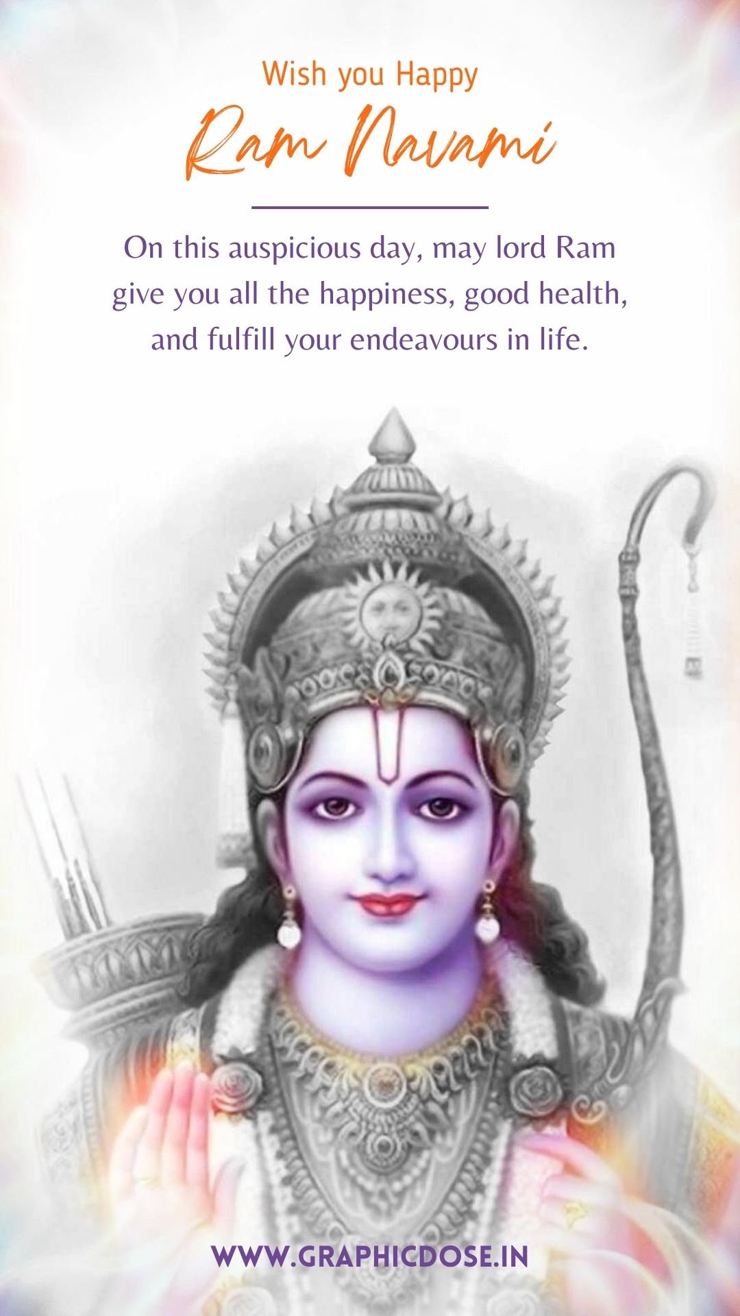 Happy Ram Navami prayer for health happiness and prosperity