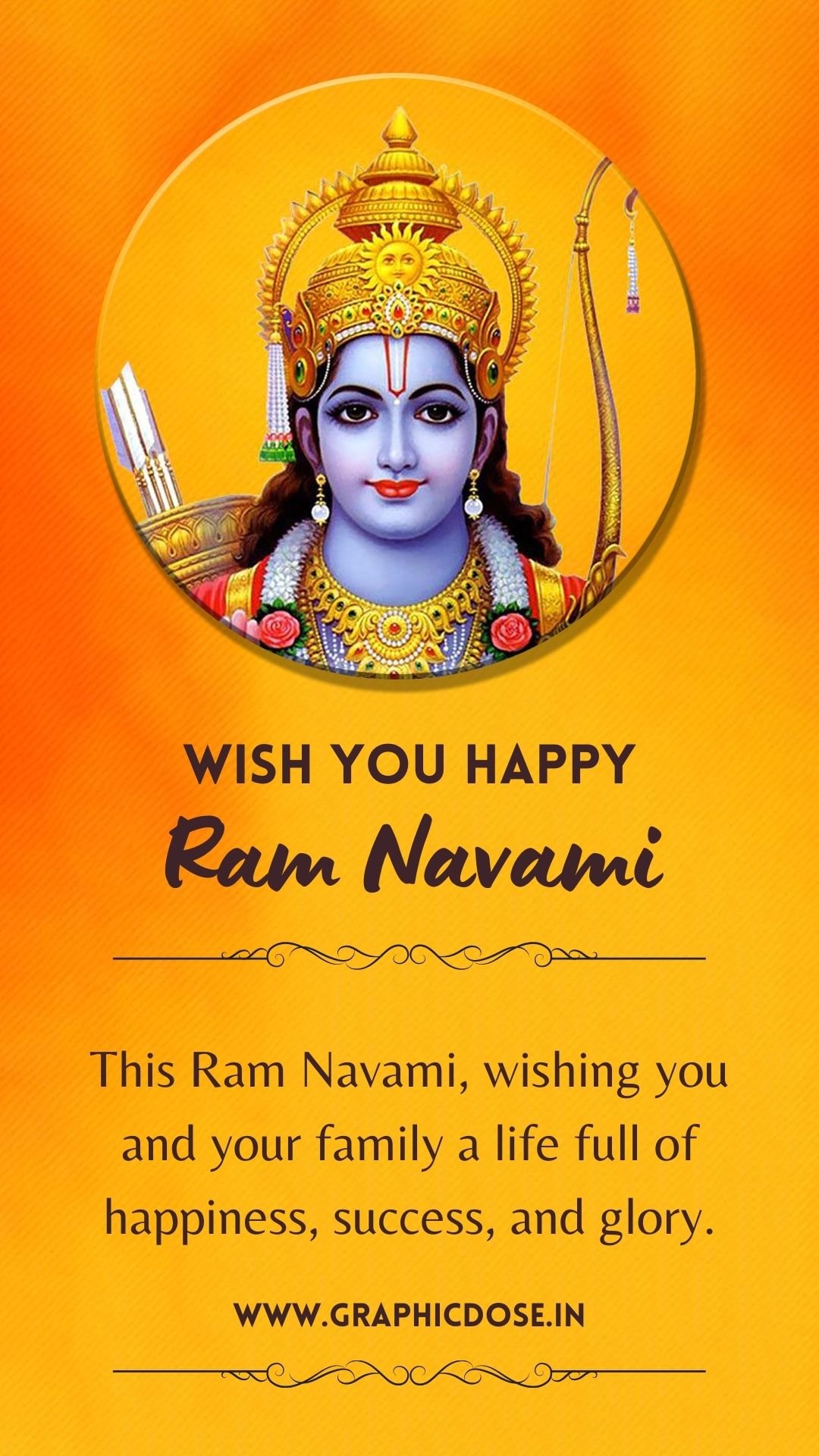 Ram Navami wishes for peace joy and glory