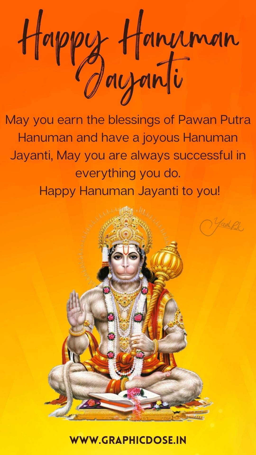 Warm Hanuman Jayanti wishes for success in life