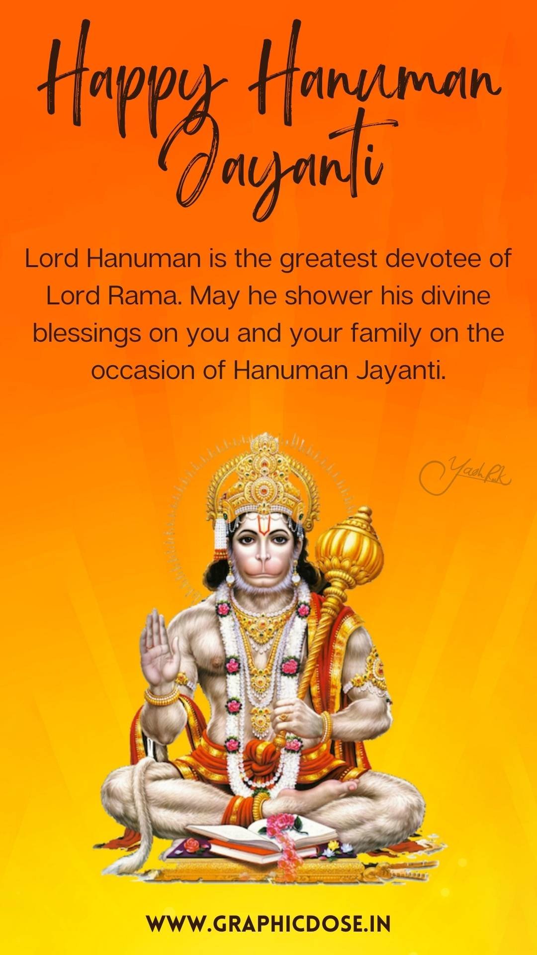 Bhakti and Shakti Lord Hanuman motivational quote