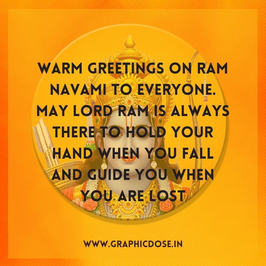 Warm greetings on Ram Navami wishing card