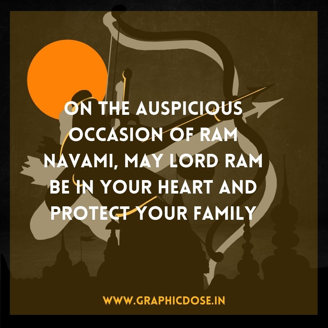 Lord Rama in your heart protecting family greeting