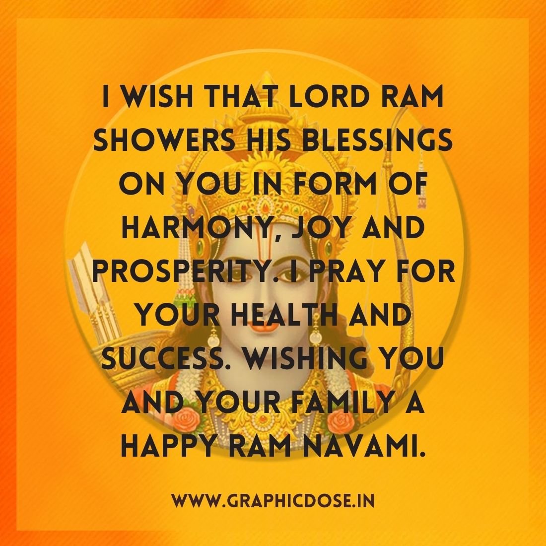 Ram Navami greetings praying for health and success